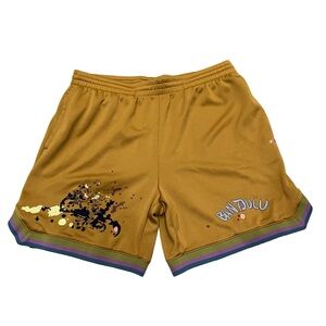 Converse x Bandulu Basketball Shorts Wood Thrush Brown Color Embroidered Mens M